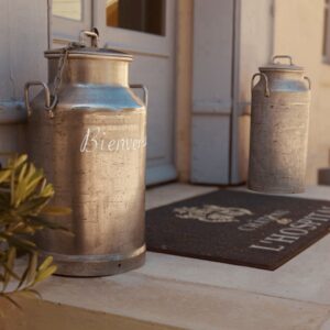 Lot de deux pots à lait "Bienvenue"